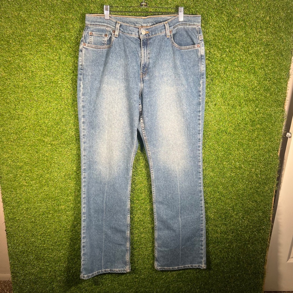 Vintage Levis 515 Bootcut Lower Rise Jeans‎ Blue Medium Wash Denim Womens 16 MIS